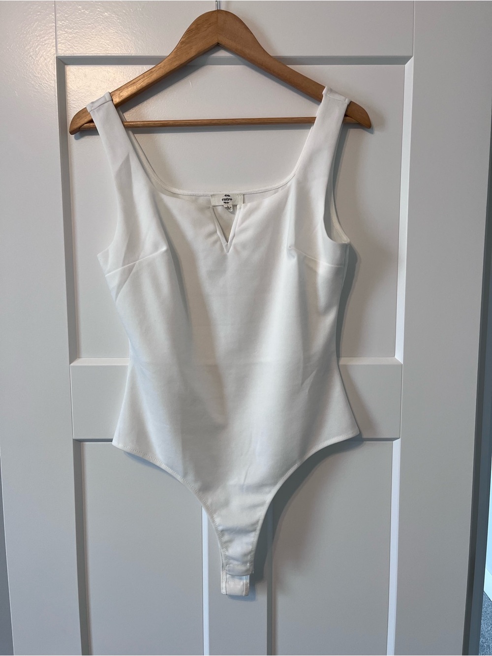 White Bodysuit with Bottom Clasp